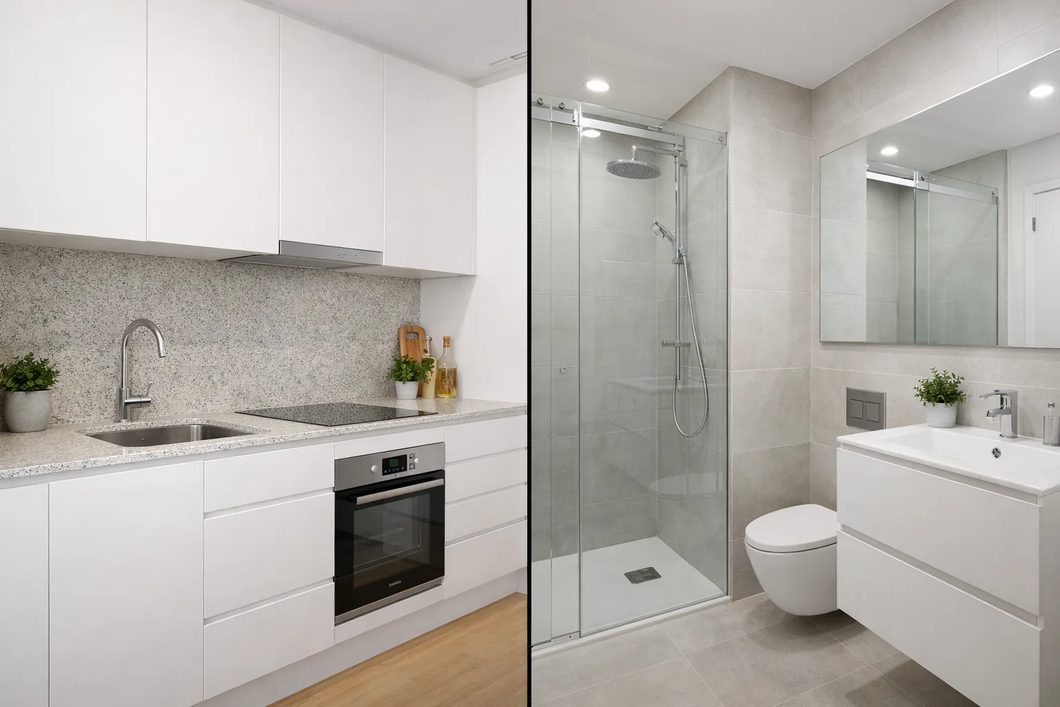 Reforma de cocina y baño por fases en piso de Madrid