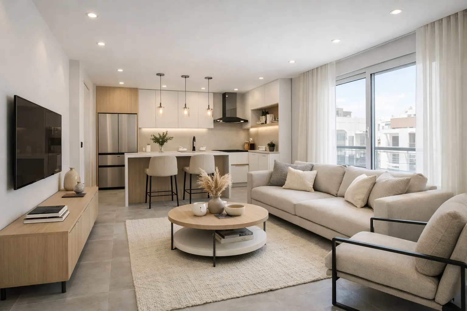 Reforma integral de un piso de 60 metros cuadrados en Madrid con acabados modernos