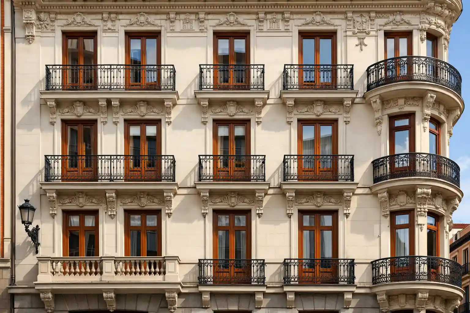 Reforma de ventanas en edificio protegido de Madrid con acabado tradicional