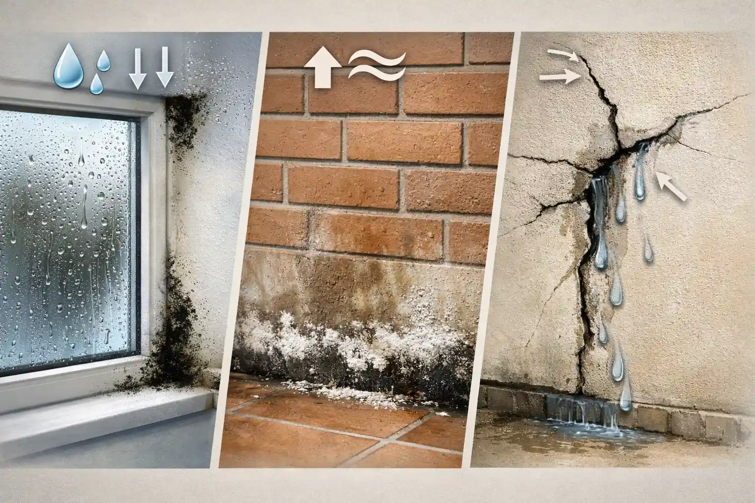 Tipos de humedades en casa: condensación, capilaridad y filtración